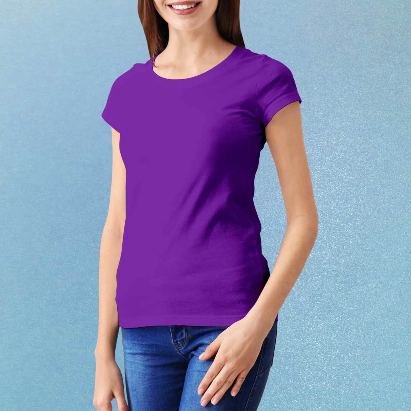 Talk By Fashion Plain Graphic Women t-shirt Purple