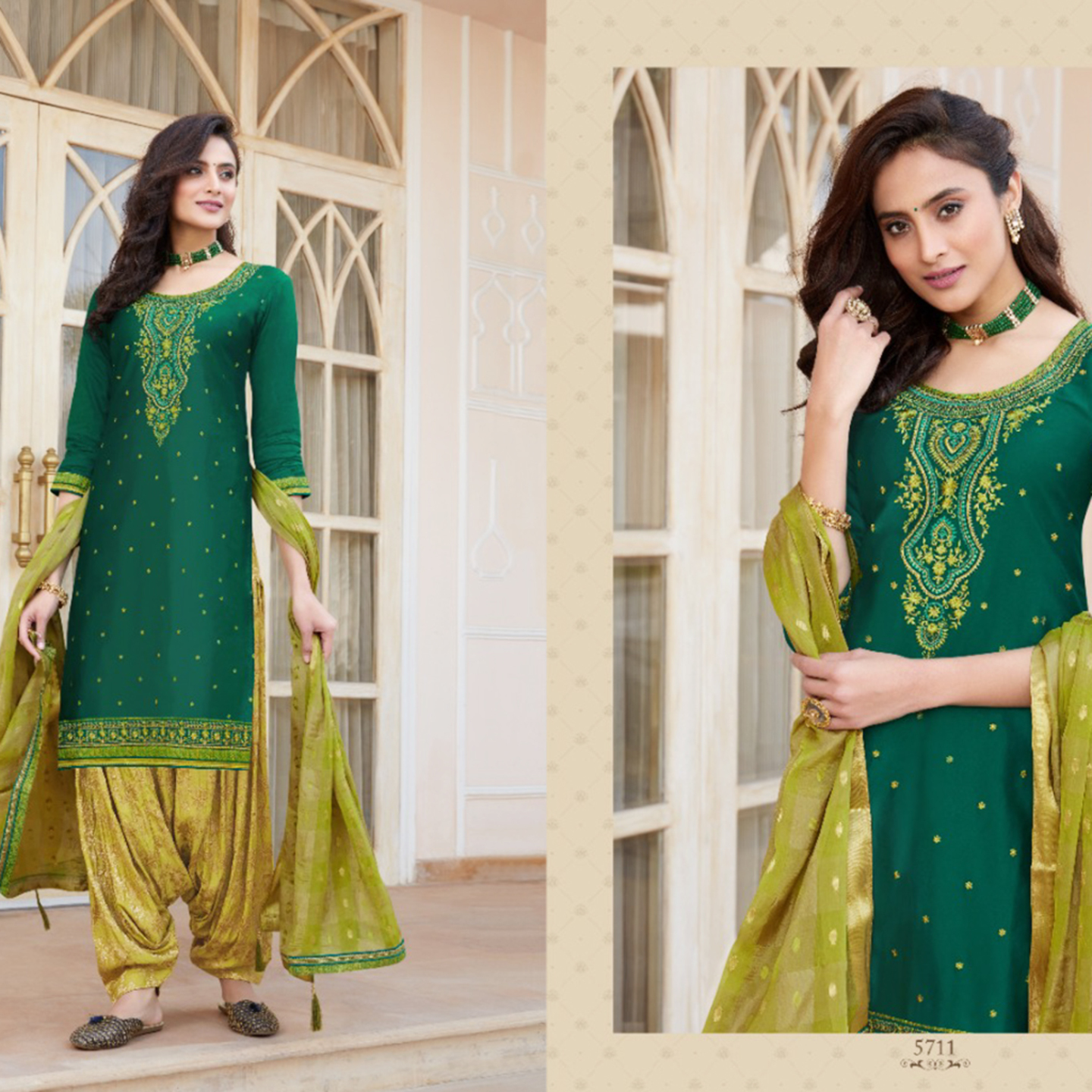 Talk By Fashion Women Party Wear Embroidered Patiyala Dress Material
