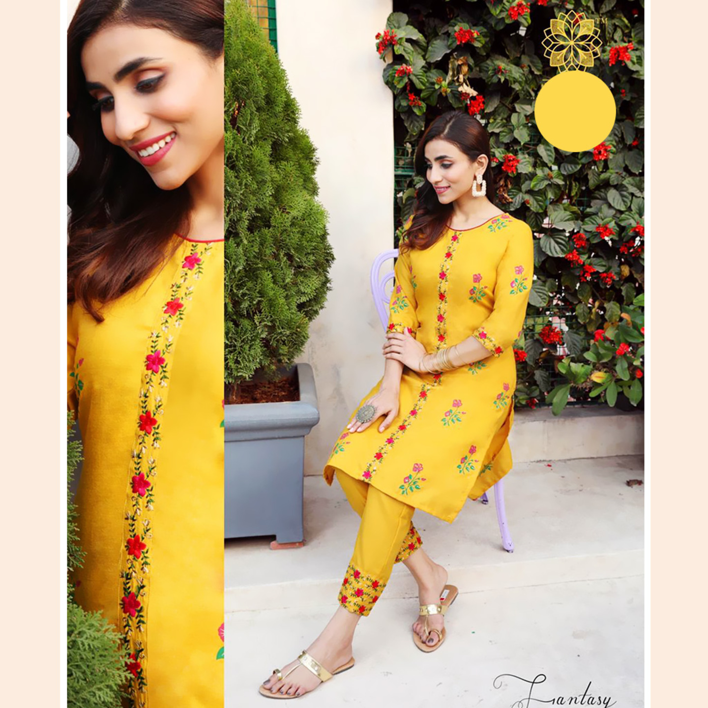 Talk By Fashion Women Kurta with Straight Pants Set