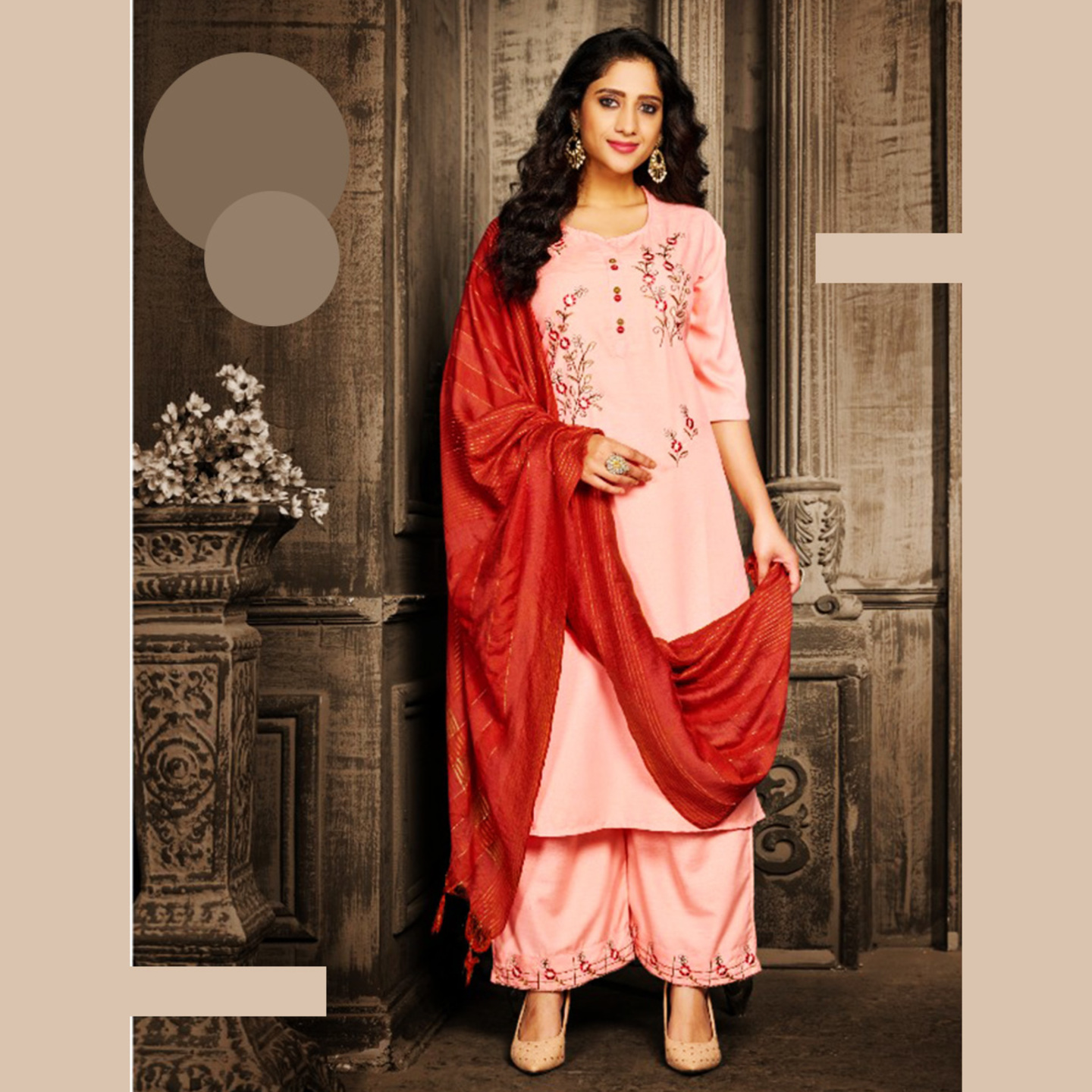 Talk By Fashion Women Stylish Kurta Palazzo with Dupatta Set