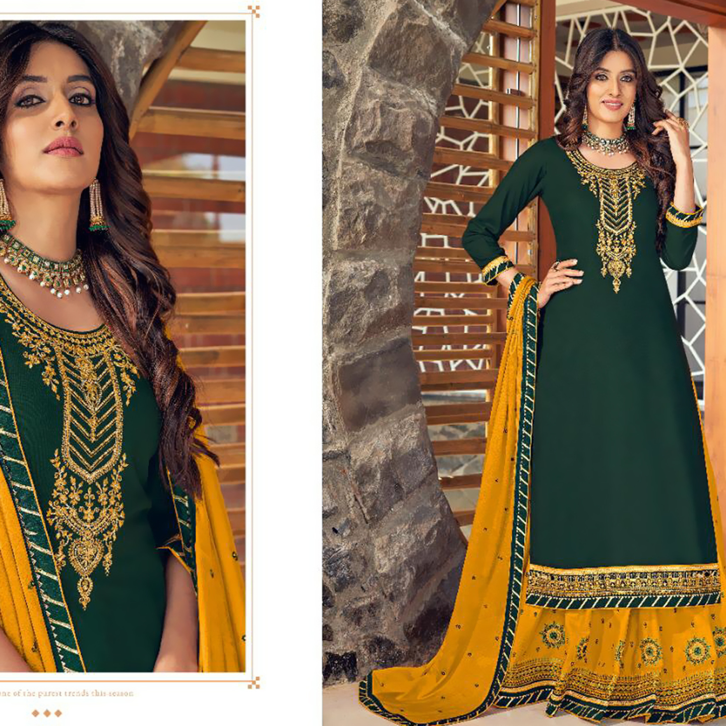 Talk By Fashion Women Embroidered Long Kurta Lehenga Set