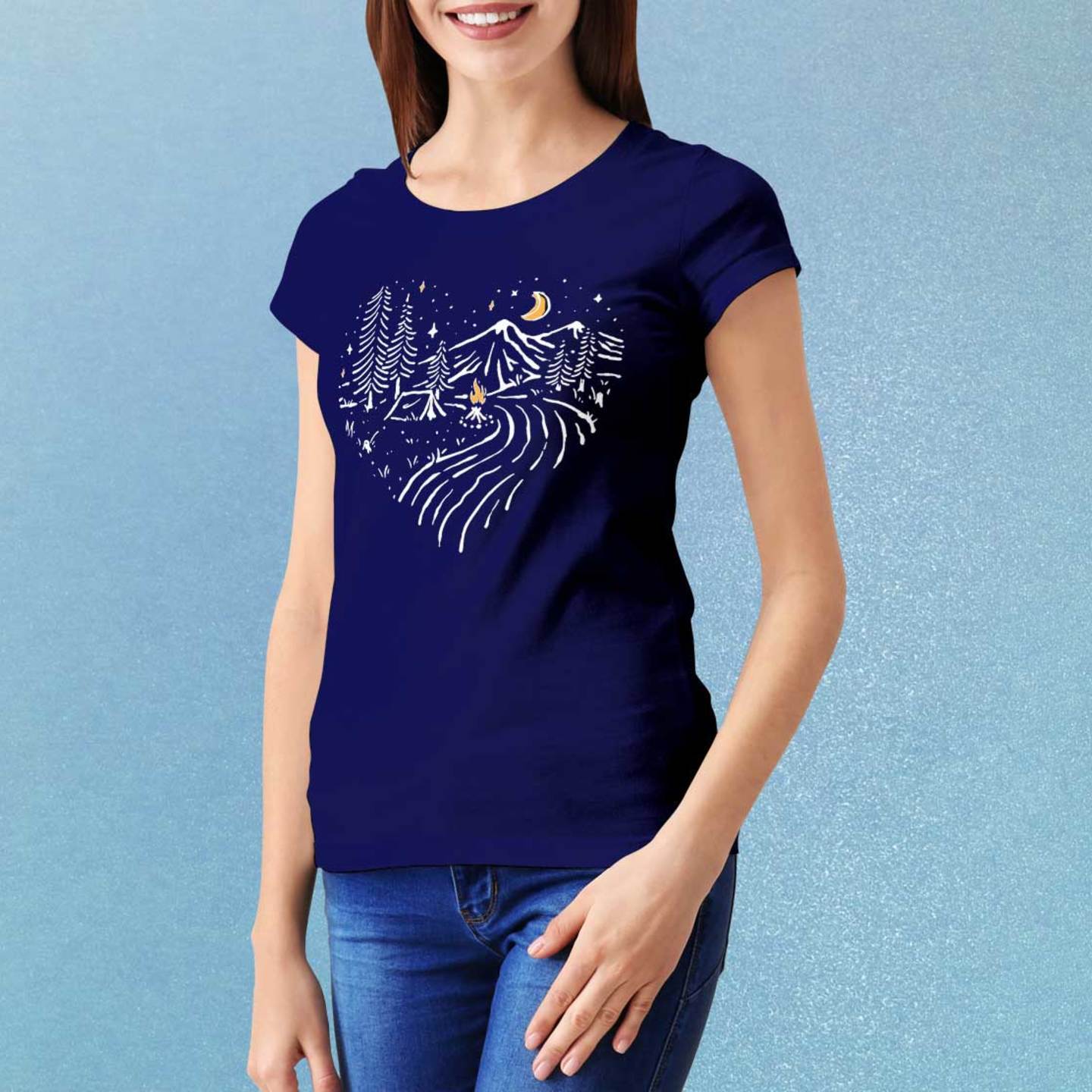 Talk By Fashion Scenery Line-art Graphic Women t-shirt