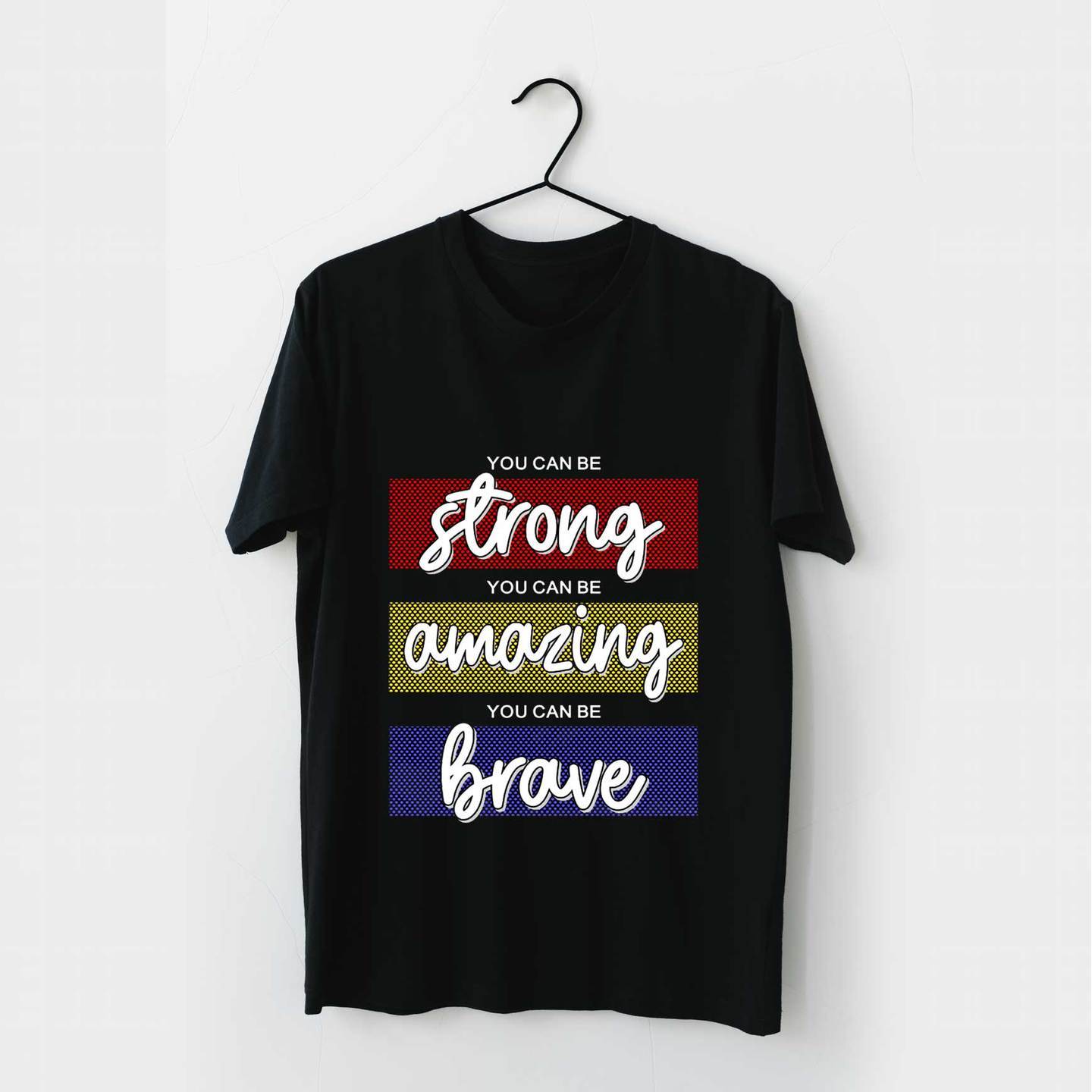 TBF White Graphic Tees with colorful text