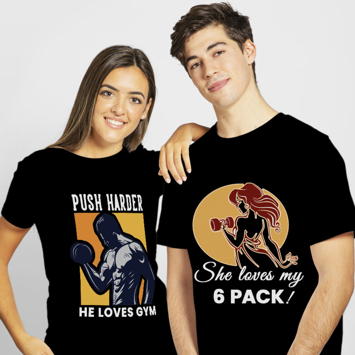 Talk By Fashion Push Harder Couple T shirt Black 64 off