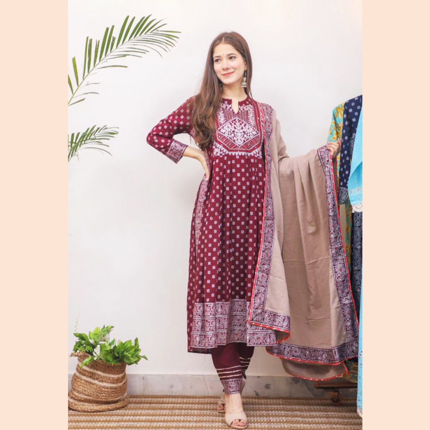 Talk By Fashion Women Heavy Embroidered Kurta with Pants & Dupatta