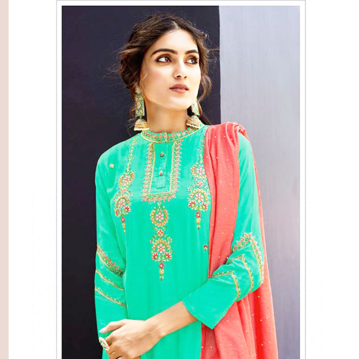 Talk By Fashion Women Pure Muslin A-line Kurta with Pants & Dupatta