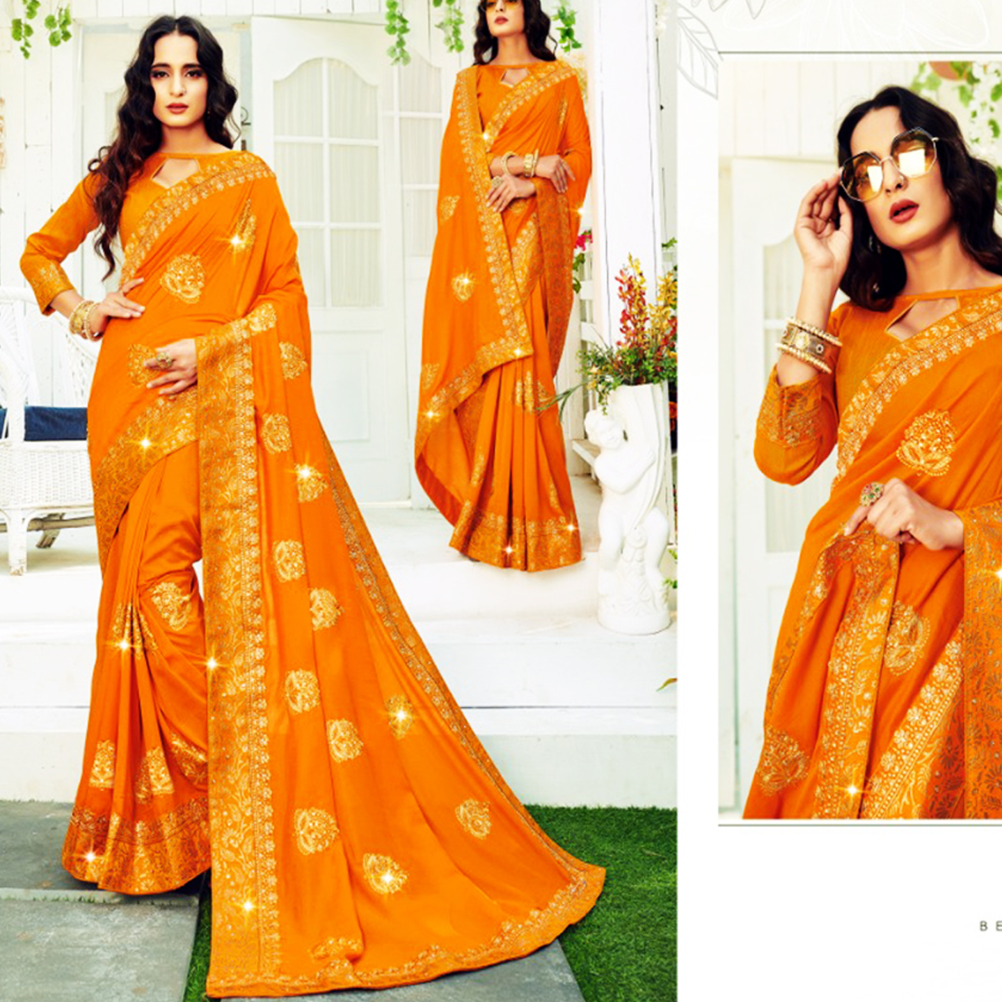 Talk By Fashion Women Silk Embroidered Saree
