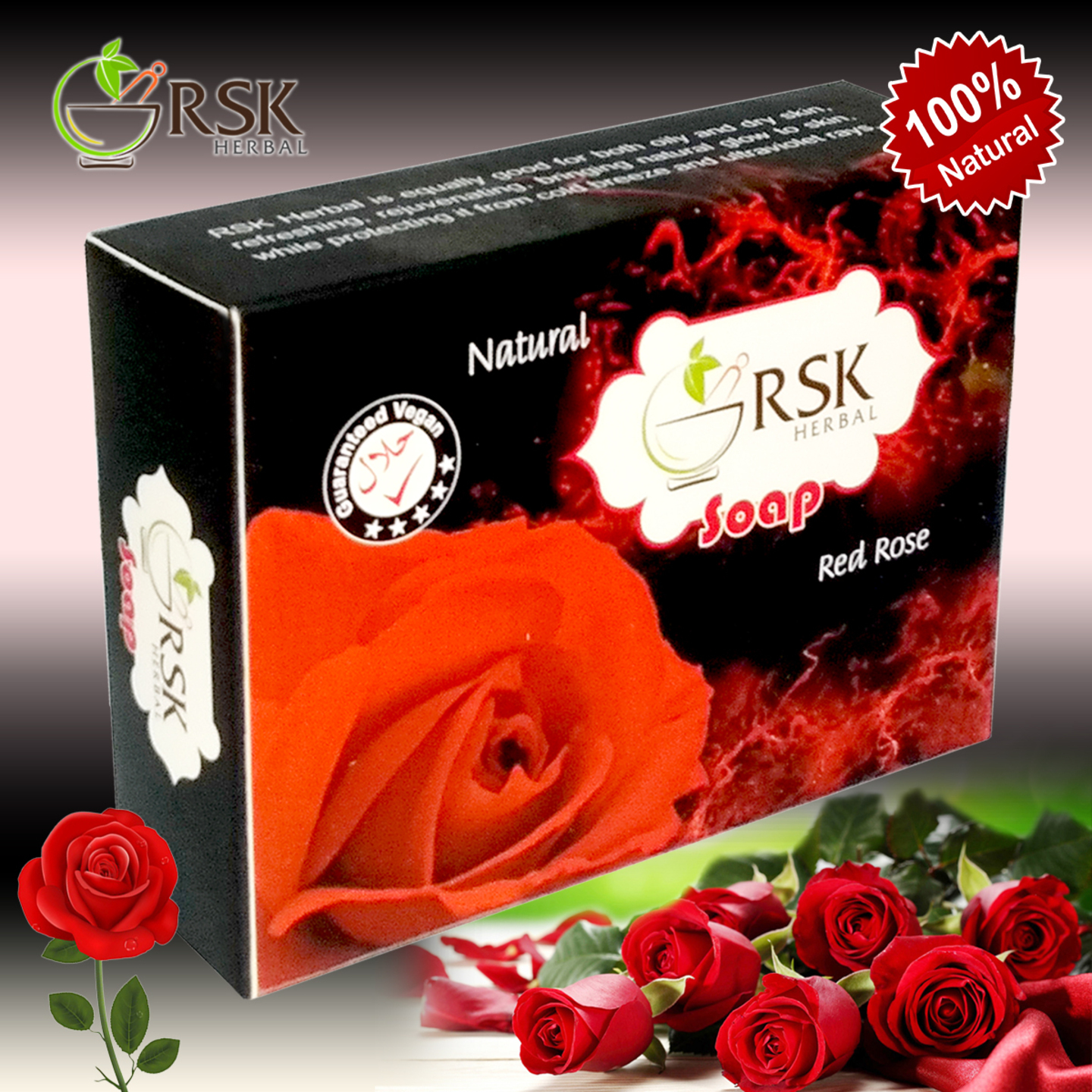 RSK Herbal Red Rose Soap