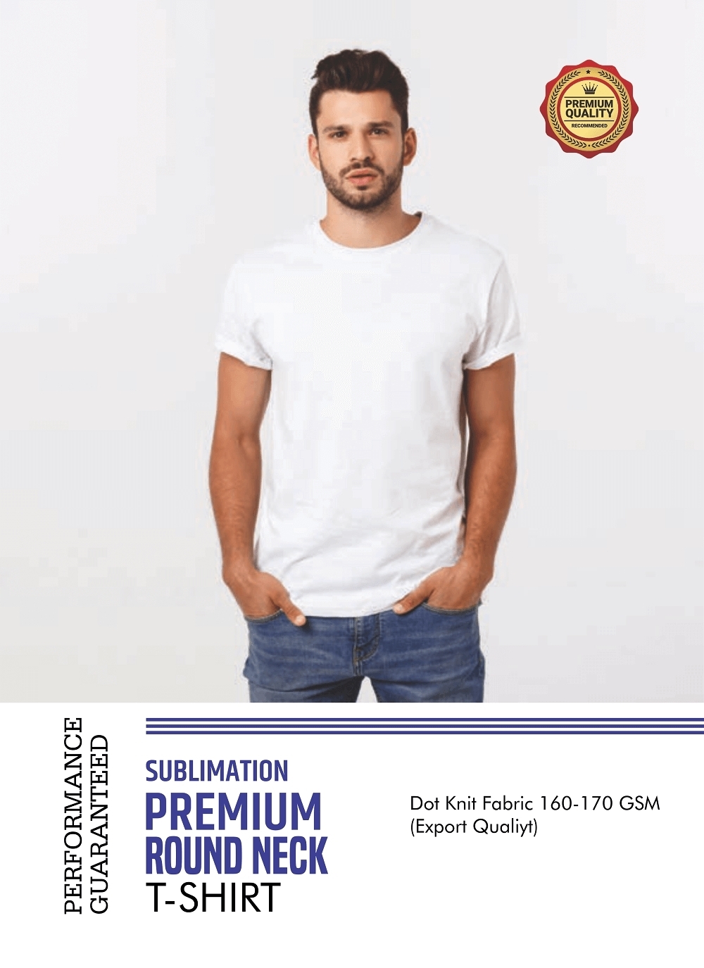 White Dot Knit T-shirts Heavy Quality