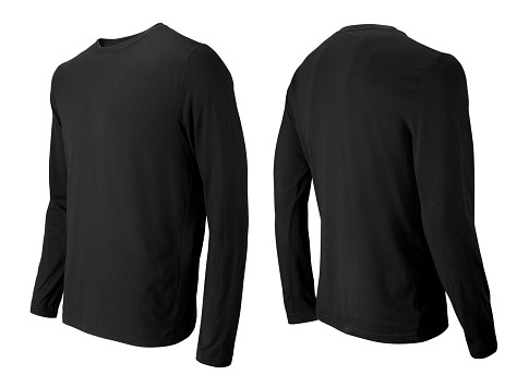 Black Full Sleeve T-shirt- Both Side Print