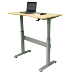 PNEUMATIC LIFT SIT STAND DESK GREY
