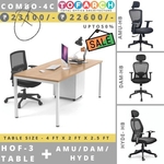 Table Chair Combo - 4C HOF 3 Table + AMU DAM HYDE Chair