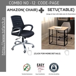 Work from Home Combo PAGE SETU TABLE + AMAZON CHAIR