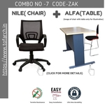 Work from Home Combo ZAK ALFA TABLE + NILE CHAIR