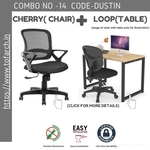 Work from Home Combo DUSTIN LOOP TABLE + CHERRY CHAIR