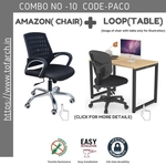 Work from Home Combo PACO LOOP TABLE + AMAZON CHAIR