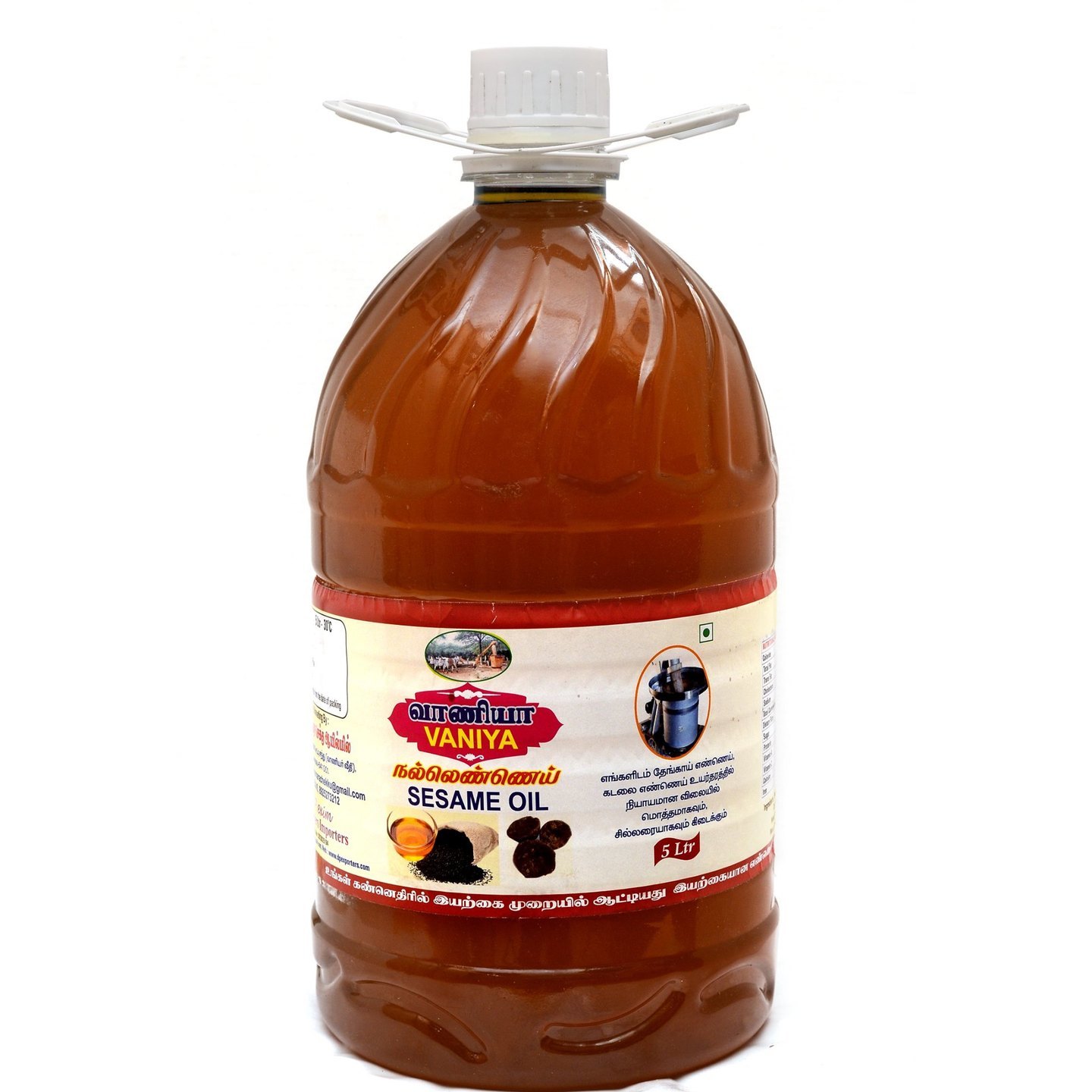 Cold Pressed 100% Natural Sesame Oil (5 Litre)