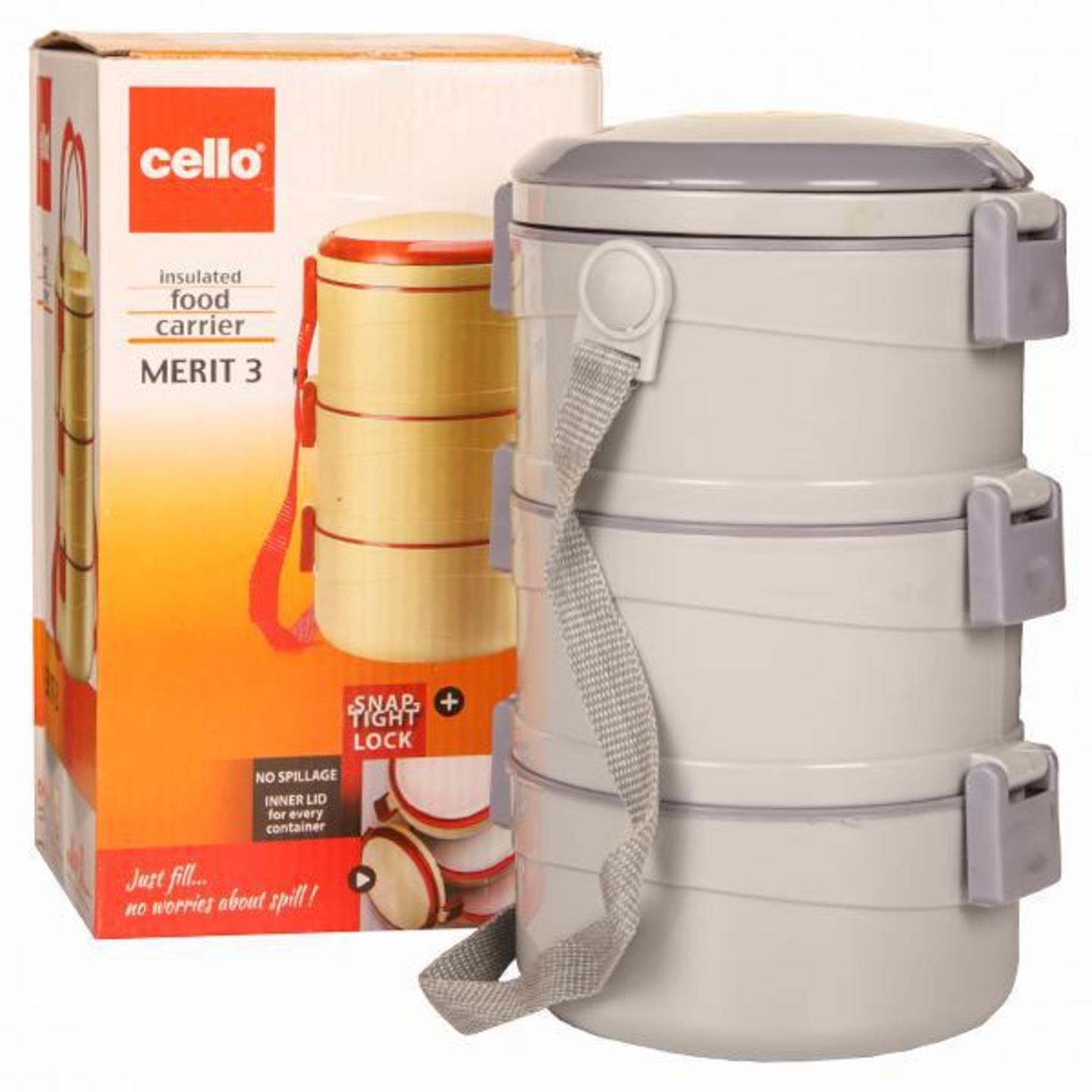 cello Merit 3 3 Containers Lunch Box