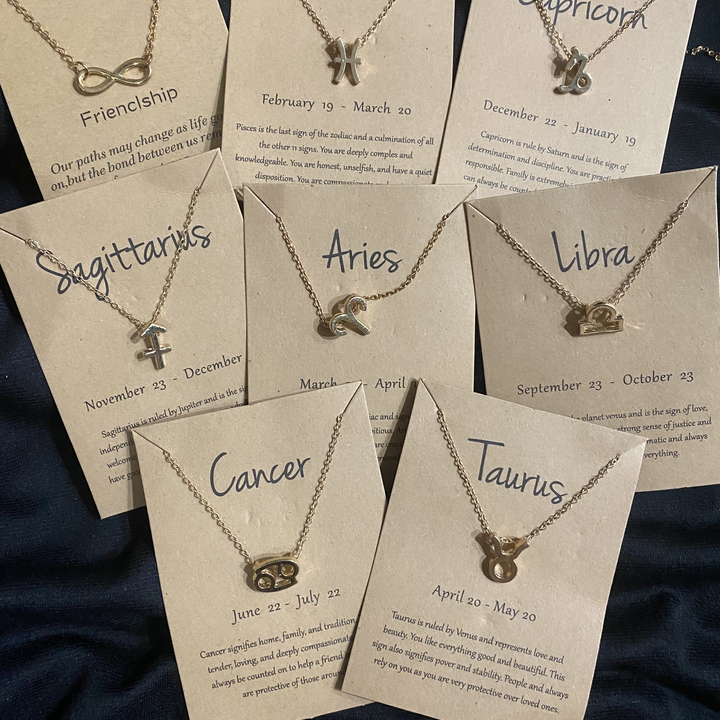 Zodiac sign necklace