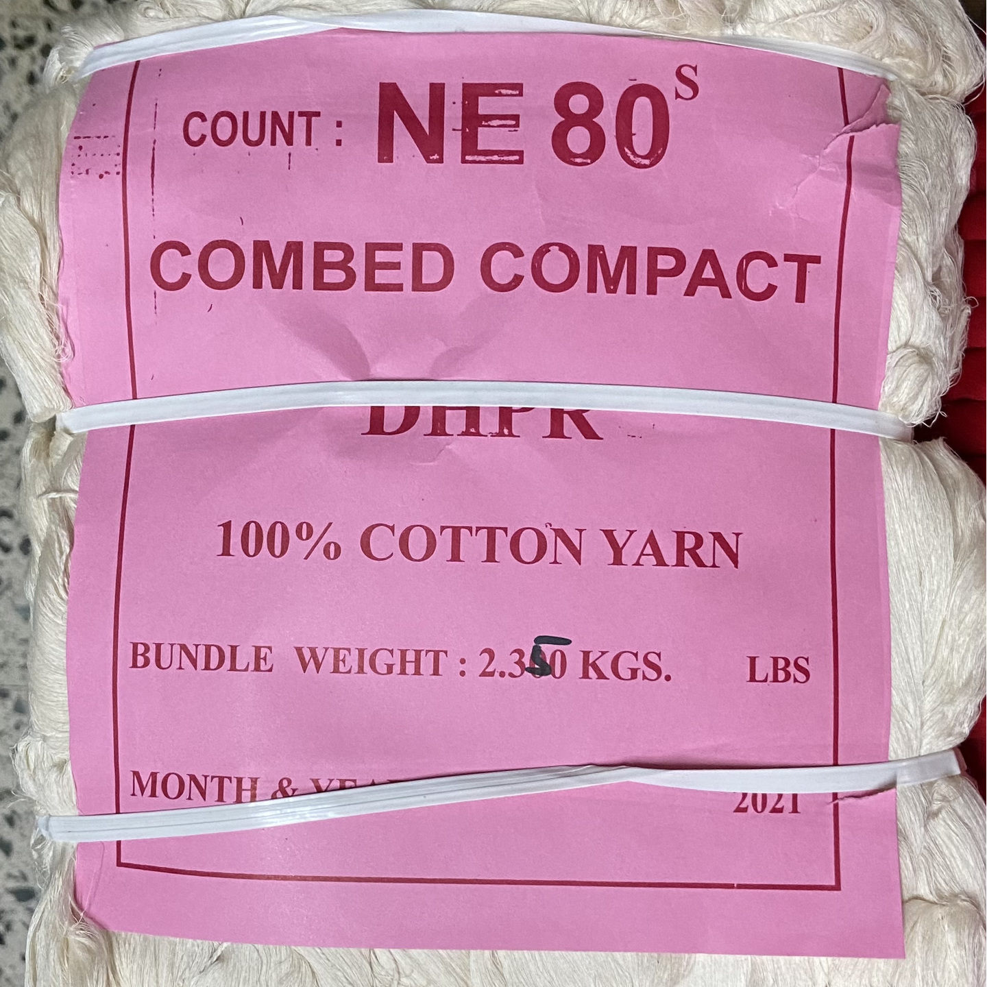 80s Cotton DHPR Compact Gray Yarn Weft