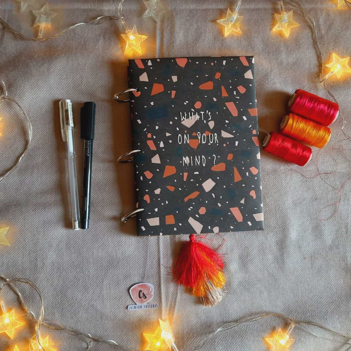 Black kraft journal.