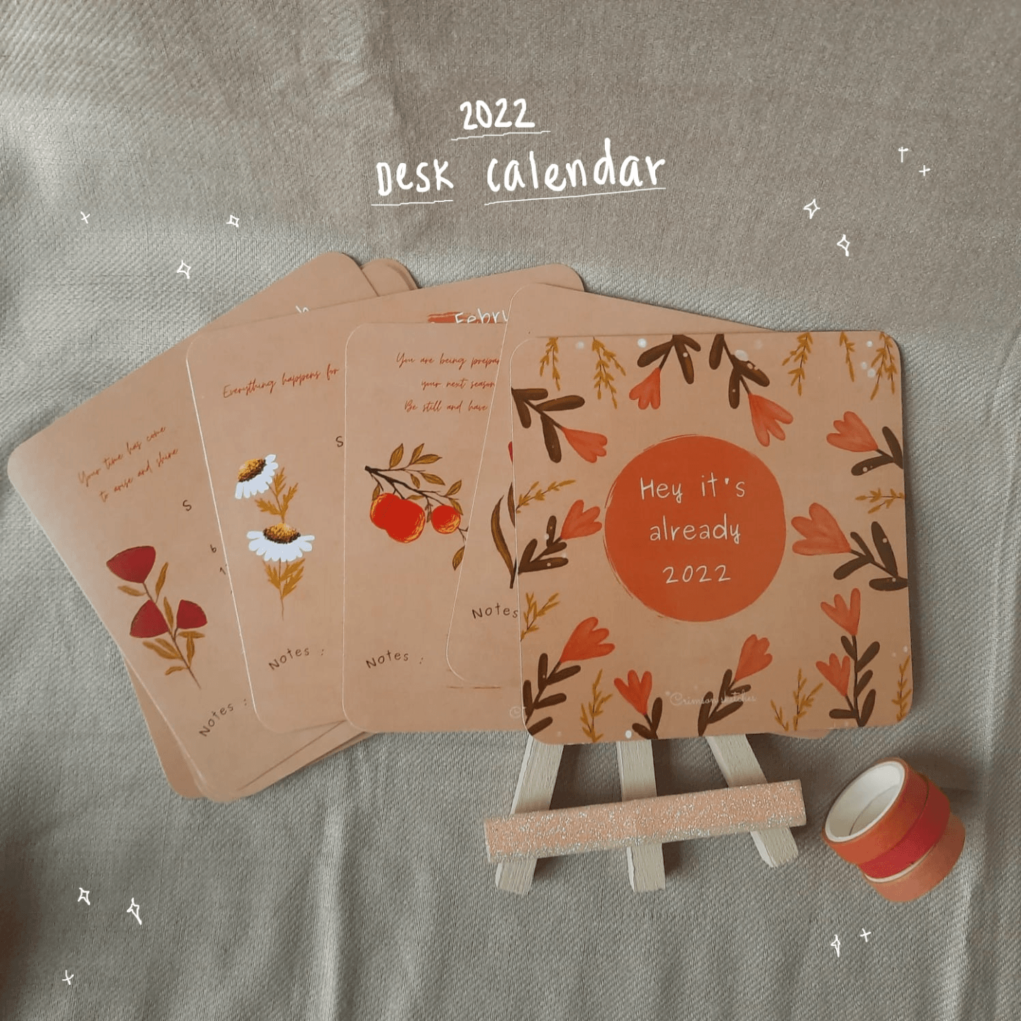 2022 Easel stand desk calendar