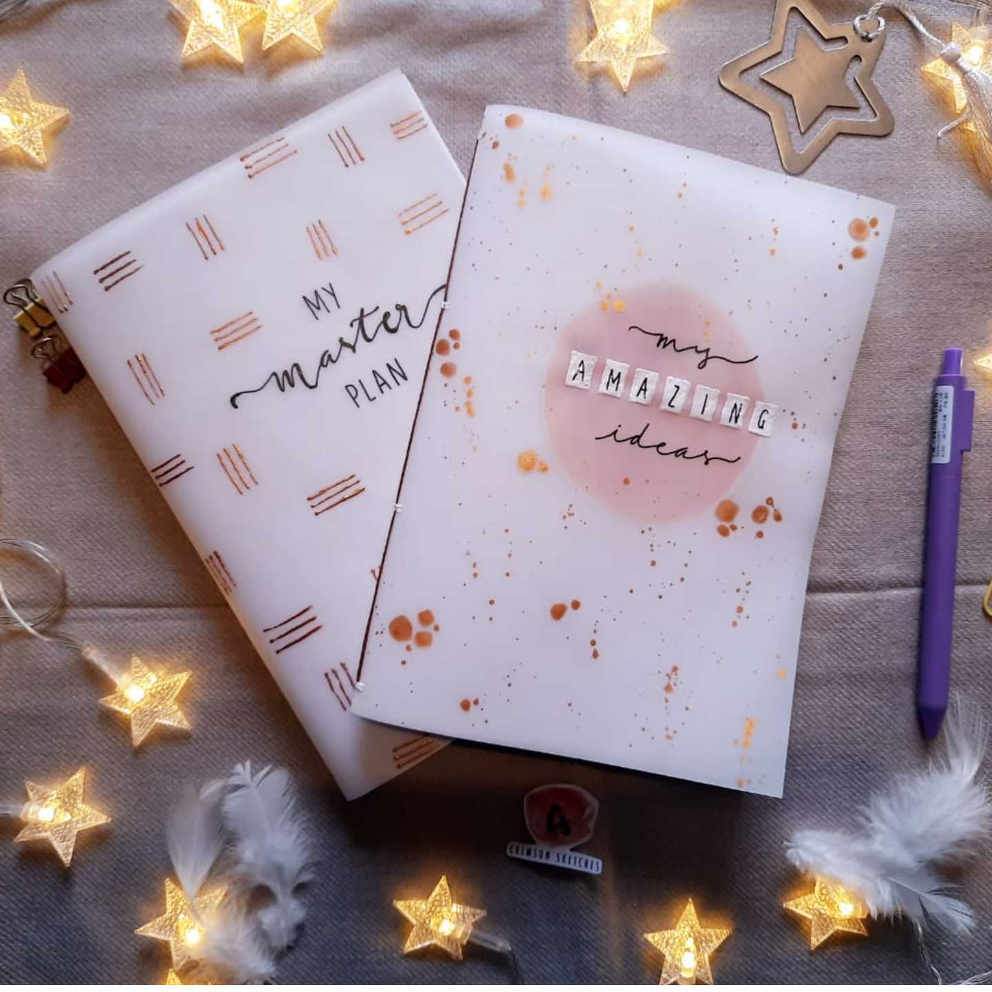 Pack of 2 handmade notebooks