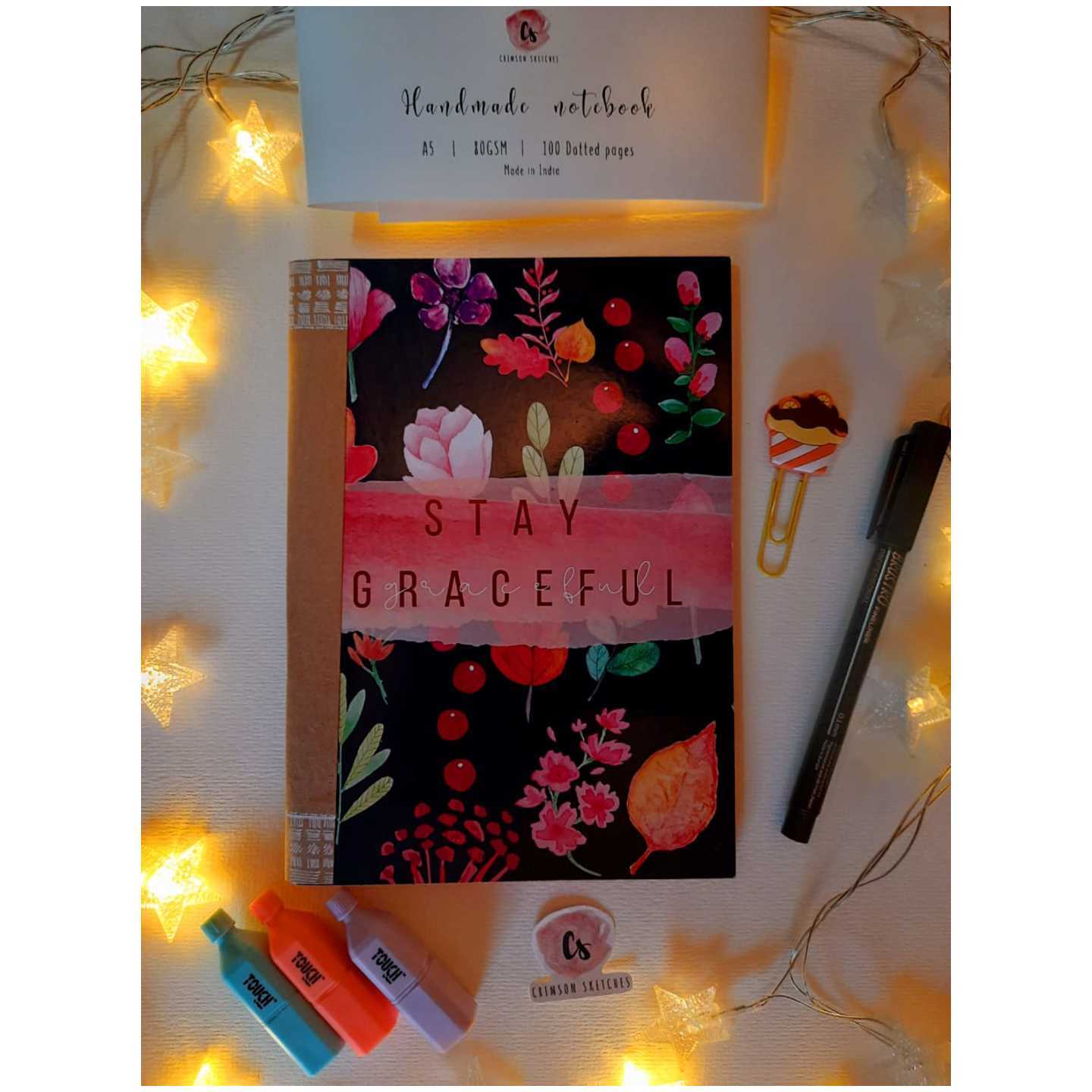 Stay graceful - A5 Dot grid notebook