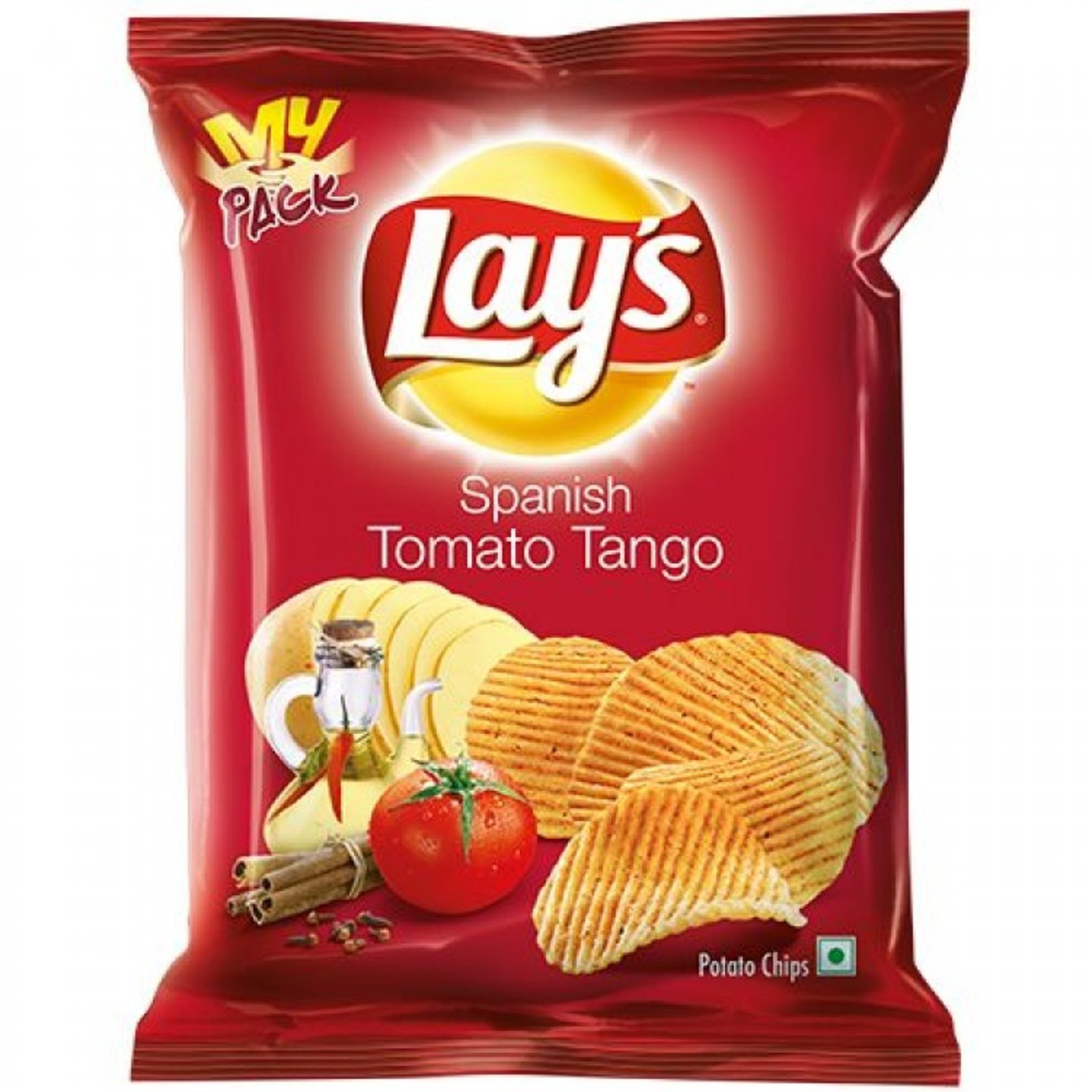 Lays spanish tomato tango chips : 104gm