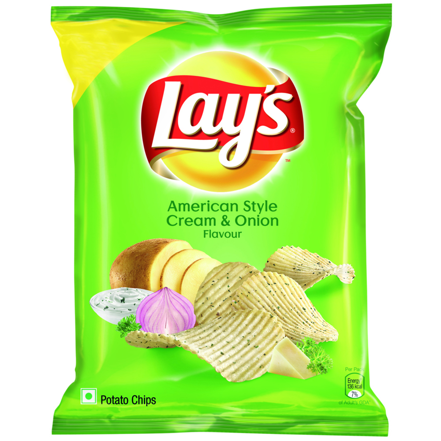 Lays American Style Cream & Onion : 104 gm