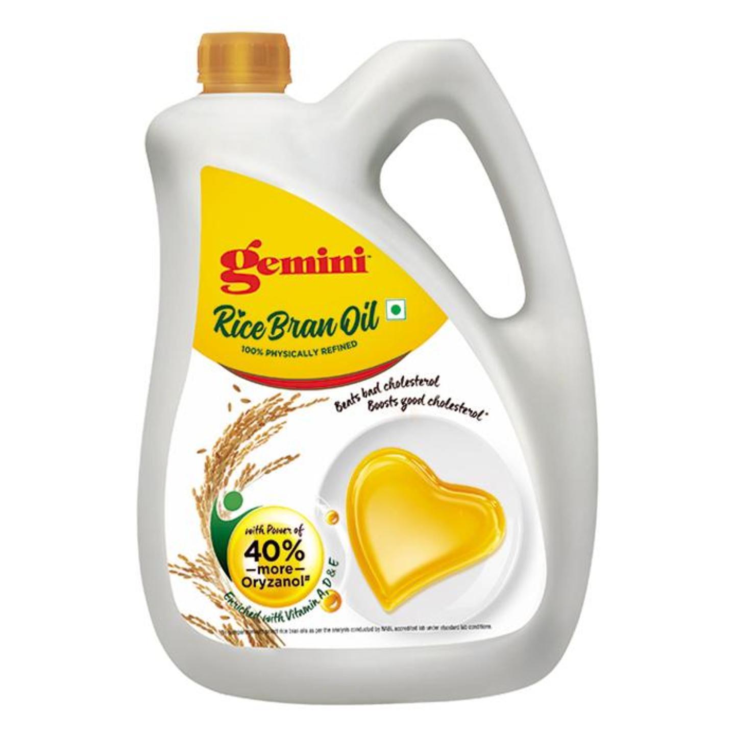 GEMINI RICE BRAN OIL POUCH 5 LTR