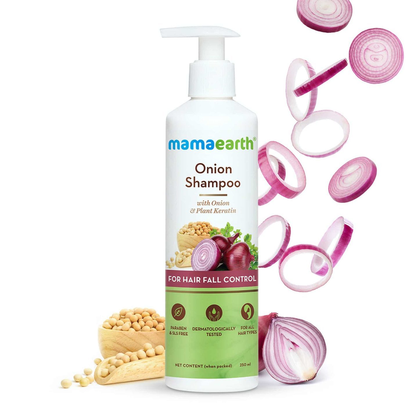 Mamaearth Onion Shampoo With Plant Keratin : 250 ml