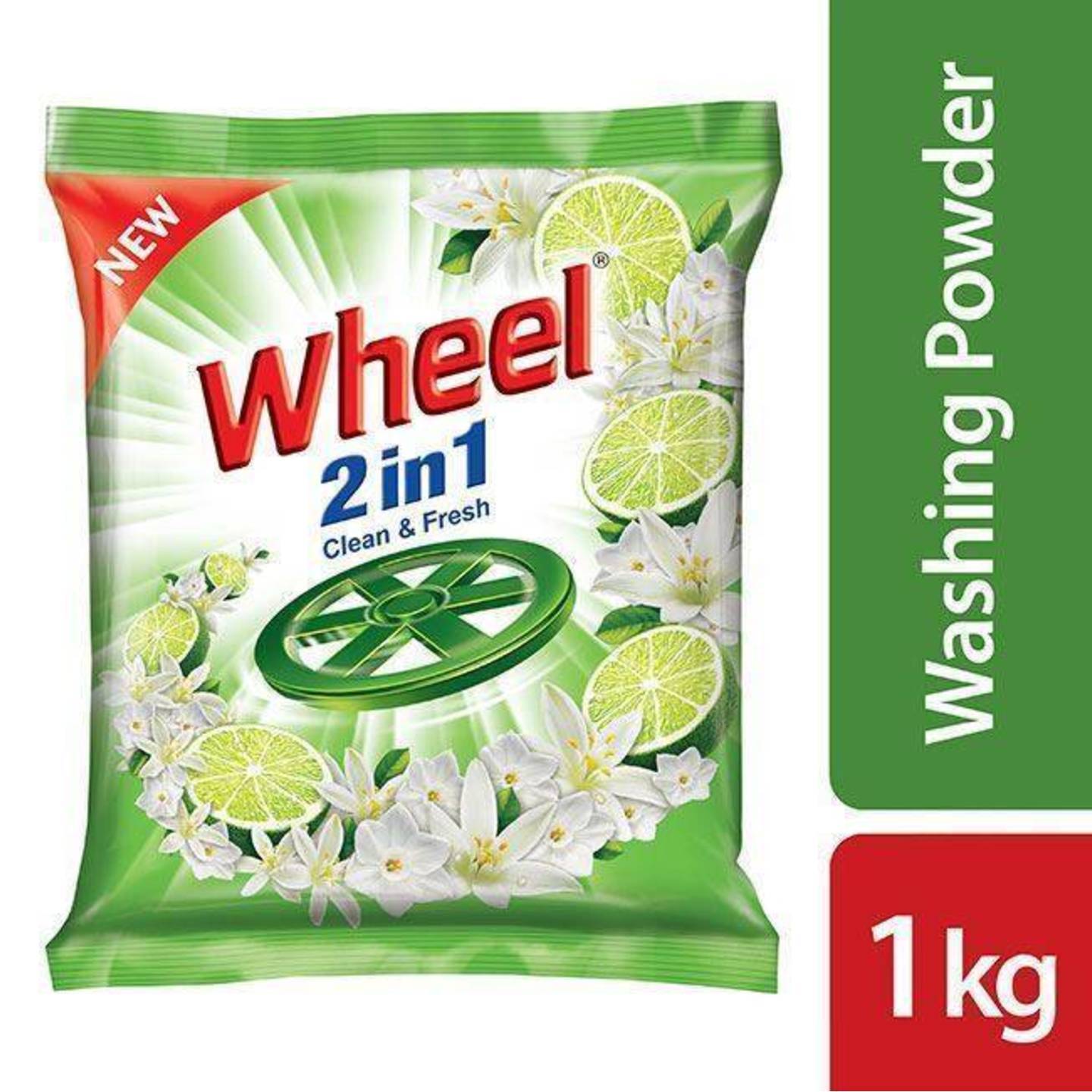 Wheel Green Lemon and Jasmine Detergent Powder : 1 kg