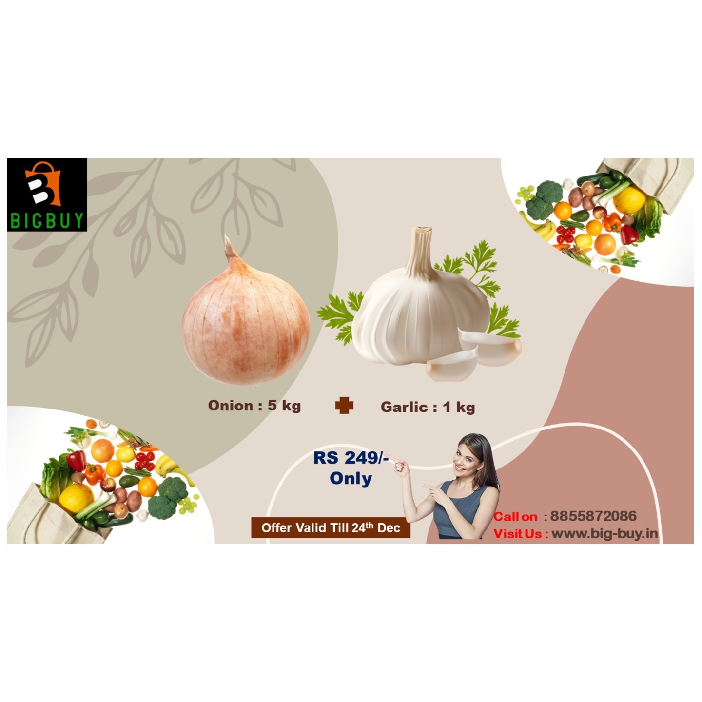 Onion + Garlic Combo Pack  6 kg