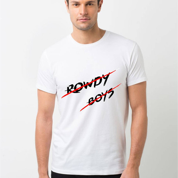 rowdy white t shirt