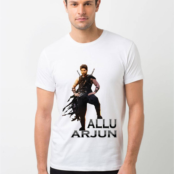 allu arjun black shirt with tiger