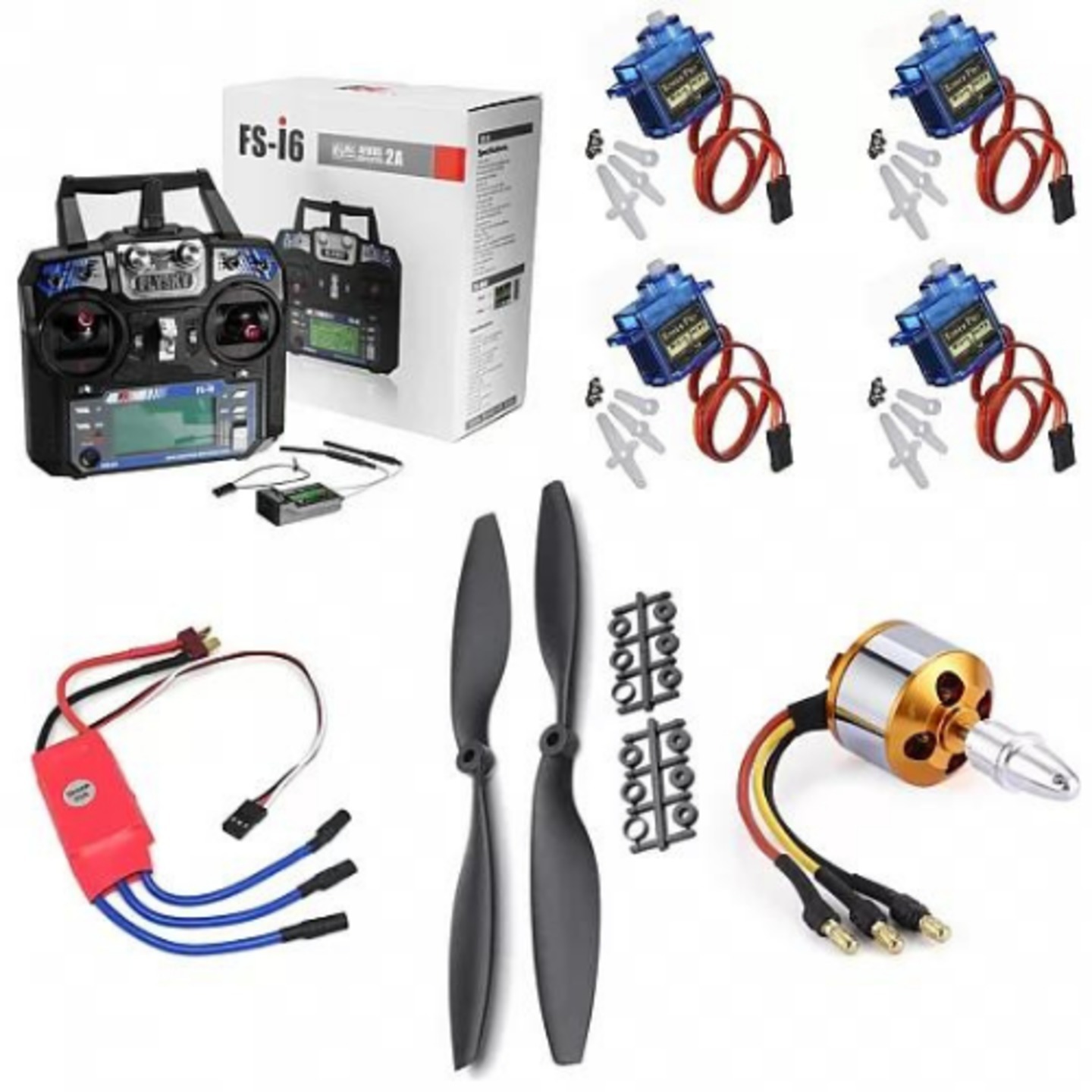 RC Aeroplane Kit  Motor + ESC + Propeller + Servo + TX-RX