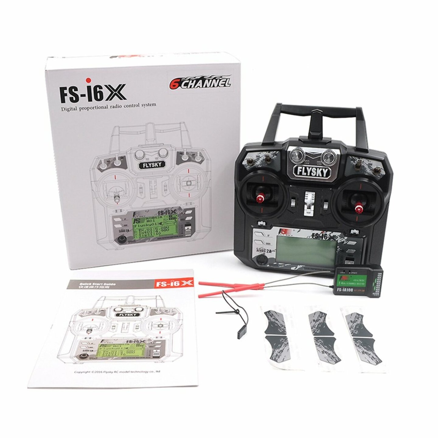 Flysky FS-i6X 2.4GHz 6CH AFHDS 2A RC Transmitter With FS-iA10B 2.4GHz 10CH Receiver