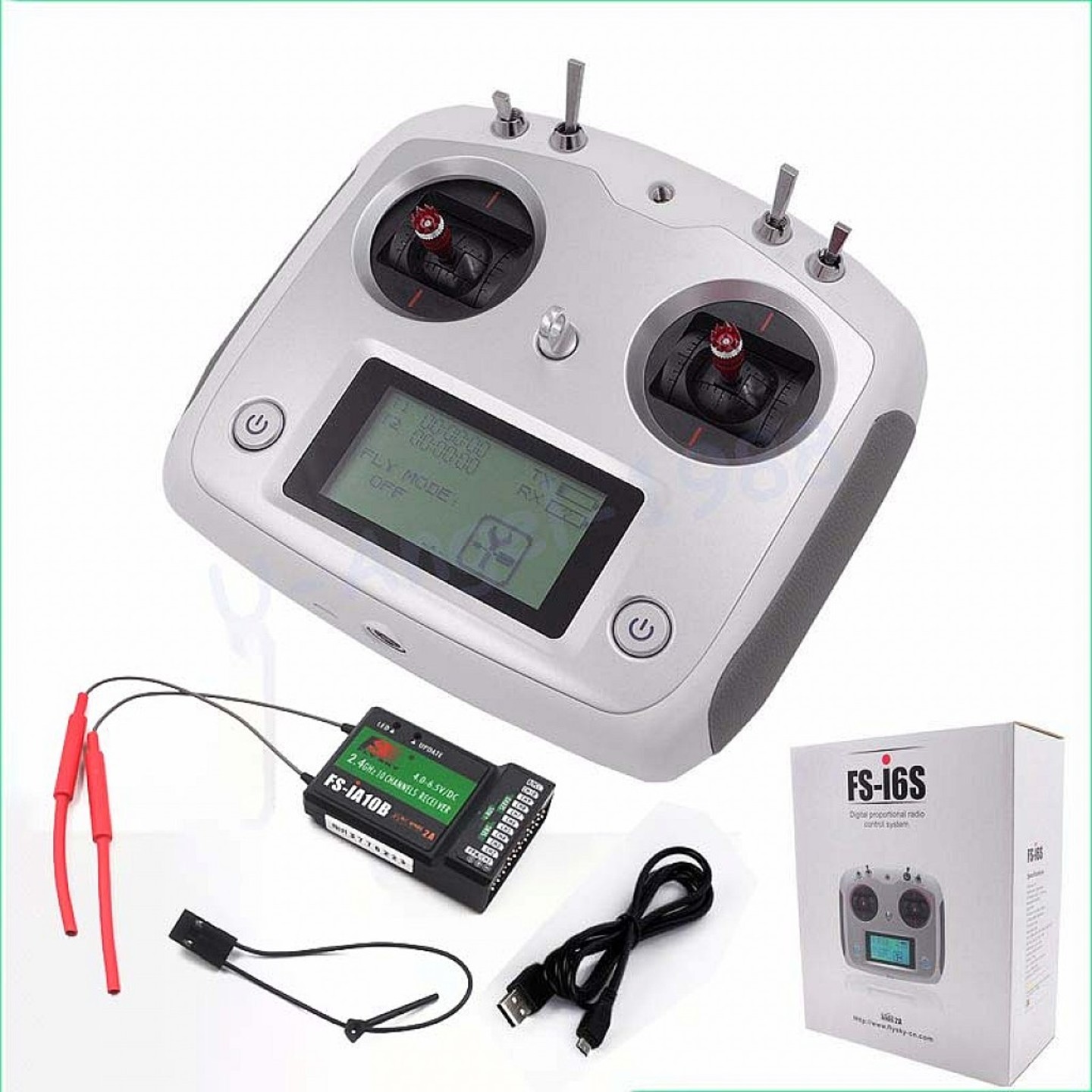 Flysky FS-i6S 2.4GHz 10CH AFHDS 2A RC Transmitter With FS-iA10B 10CH Receiver
