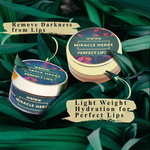 Miracle Herbs PERFECT LIPS lip treatment balm & lip exfoliator 100 Organic Lip Care Exfoliating Scrub and Lip Balm Lip Moisturizer for Chapped Lips Treatment, Lip Repair for Lush Soft Lips,15gm