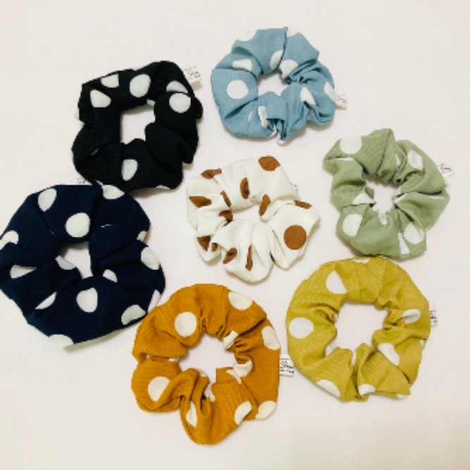 Polka Dots Hair Scrunchies