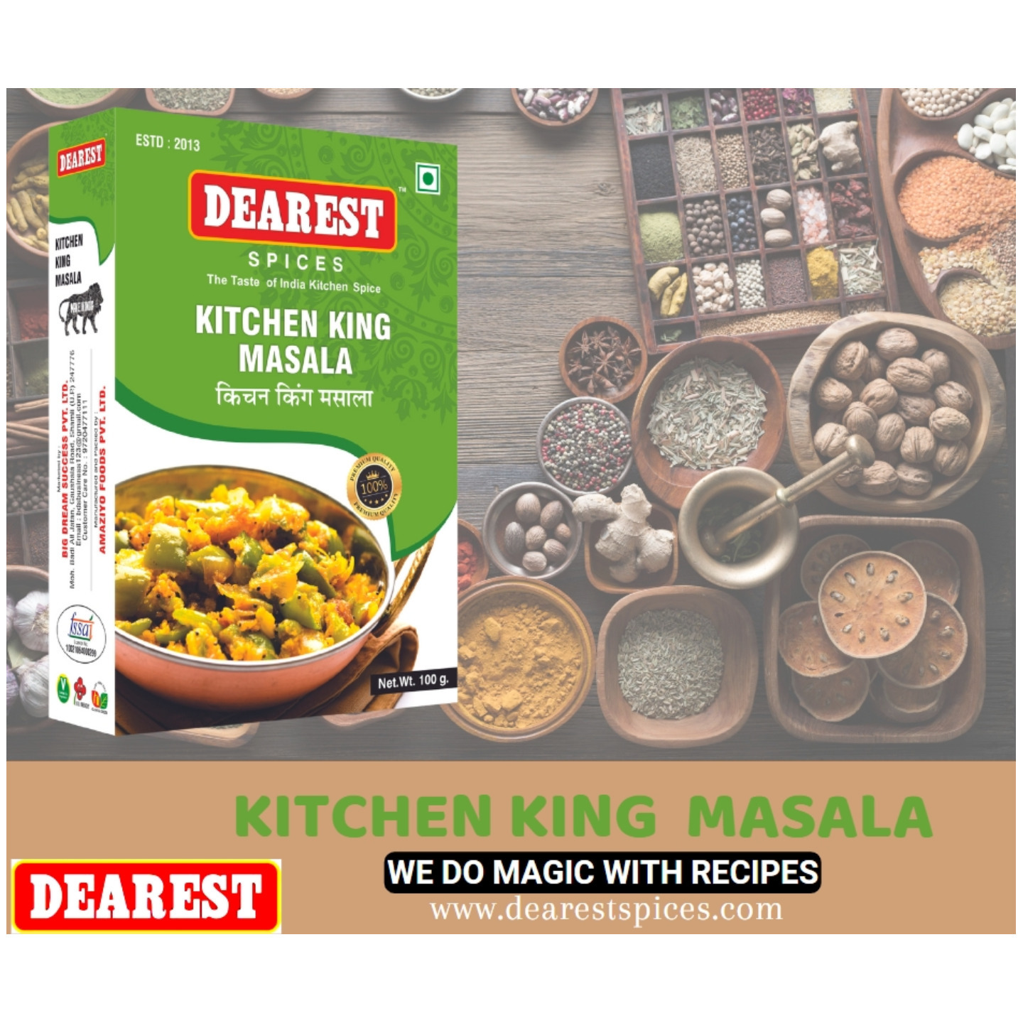 DEAREST KITCHEN KING MASALA  100g