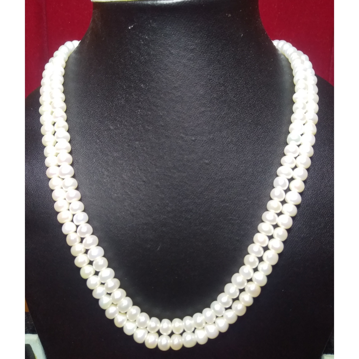 Fresh Water Pearls Necklace Silver colour 5-6mm AAA+Quality Pearl Mother of Pearl Necklace