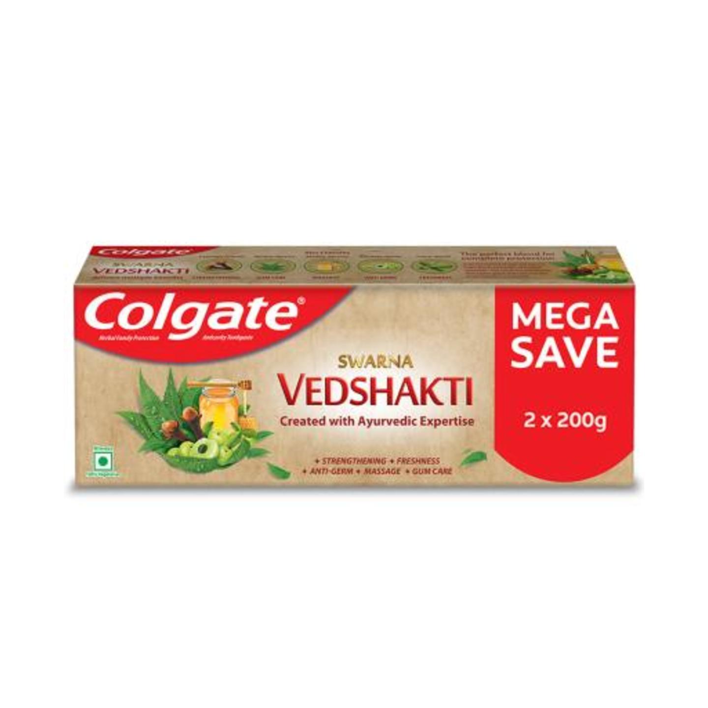 Colgate Swarna Vedshakti Neem, Clove, and Honey Toothpaste 200 g (Pack of 2) PM/BM  0.25/30