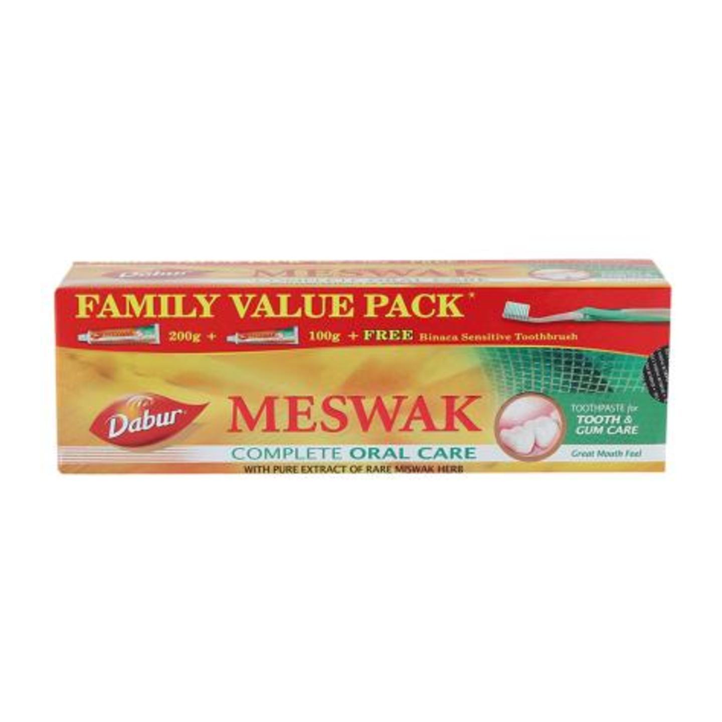 Meswak Complete Oral Care Family Pack Toothpaste (200+ 100) g PM/BM 0.125/15