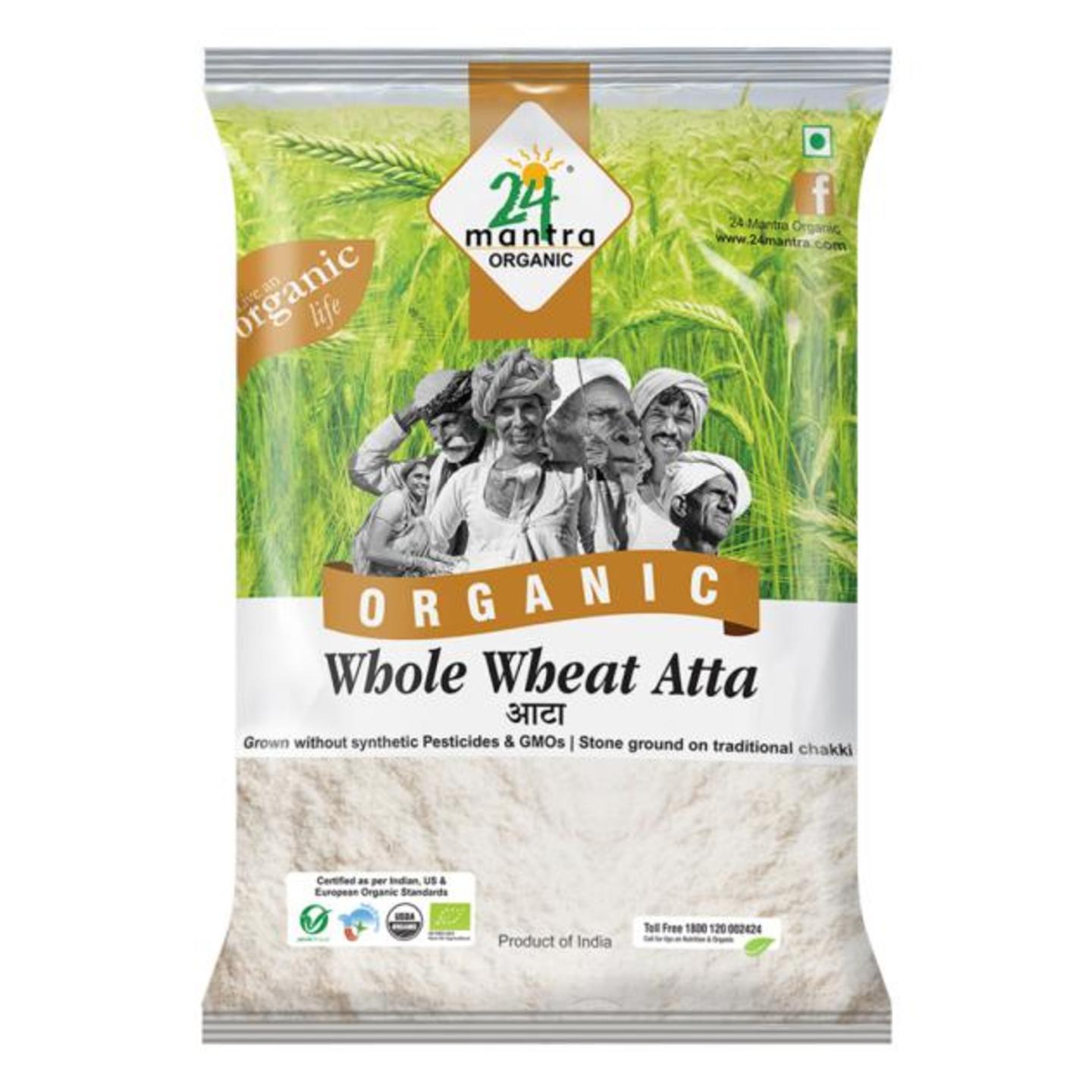 24 Mantra Organic Whole Wheat Atta 5 kg