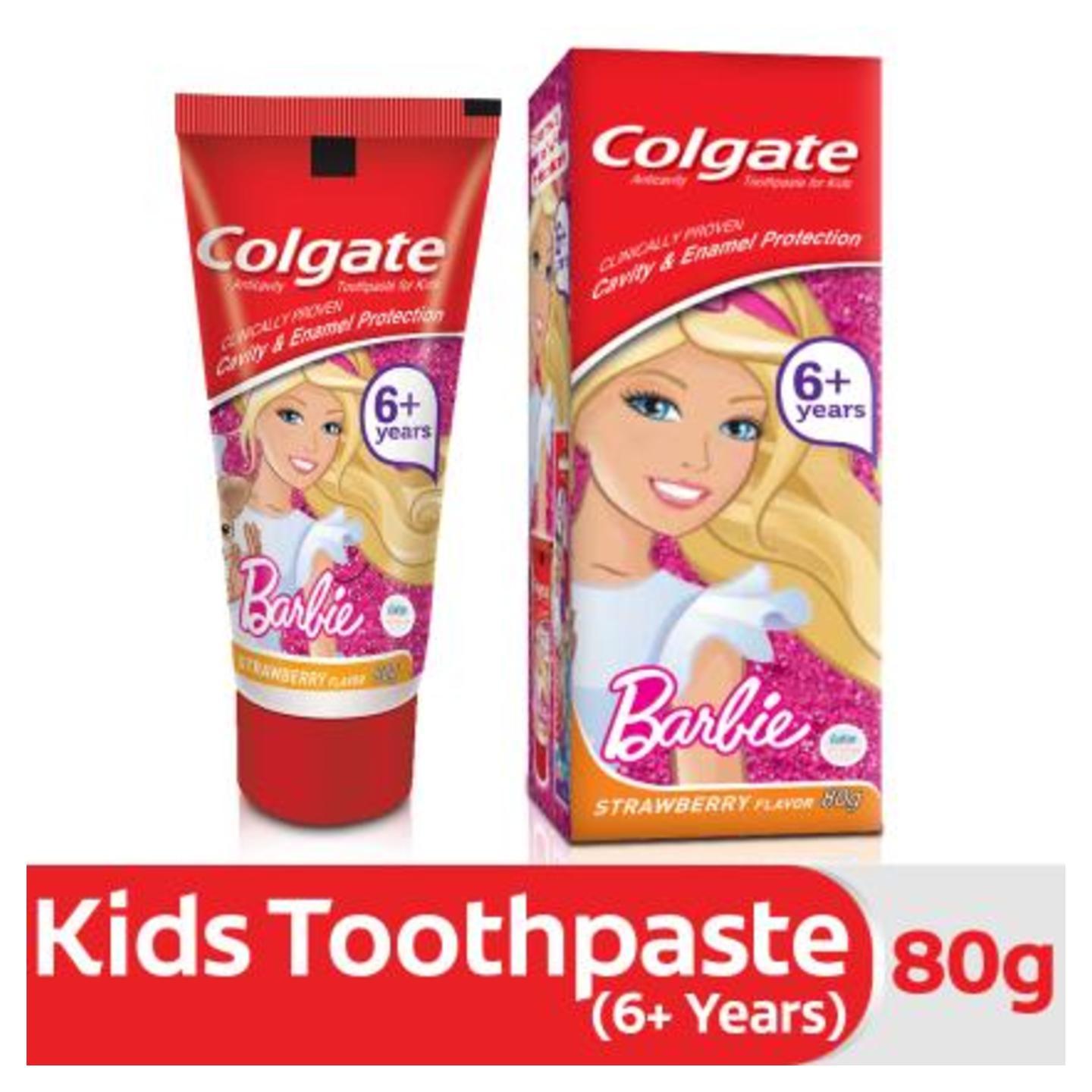 Colgate Barbie Strawberry Flavor Kids Toothpaste 80 g 6+ Years PM.BM