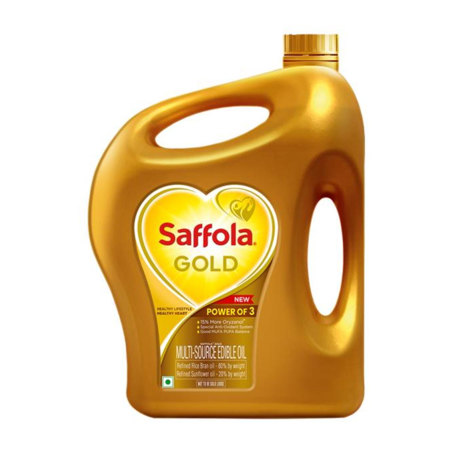 Saffola Gold Rice Bran Based Blended Oil 3 L