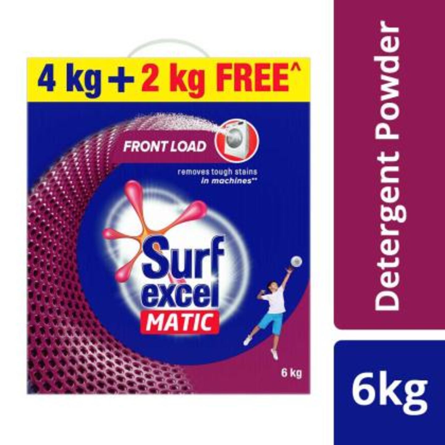 Surf Excel Matic Front Load Detergent Powder 4 kg (Get Extra 2 kg Free)