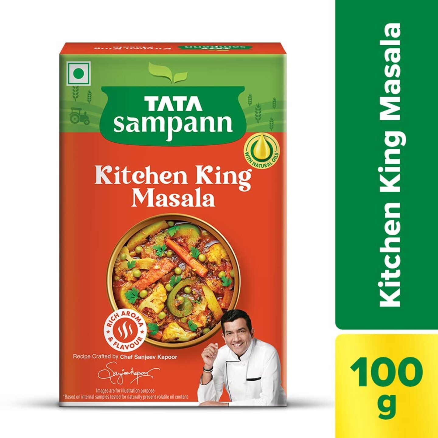 Tata Sampann Kitchen King Masala with Natural Oils, Crafted by Chef Sanjeev Kapoor, 100g